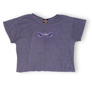 Vintage Harley Davidson Cropped Tee